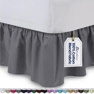 Blissford 21” drop twin bed skirt in dove grey